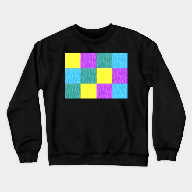 Vibrant Checker Pattern Crewneck Sweatshirt by PandLCreations